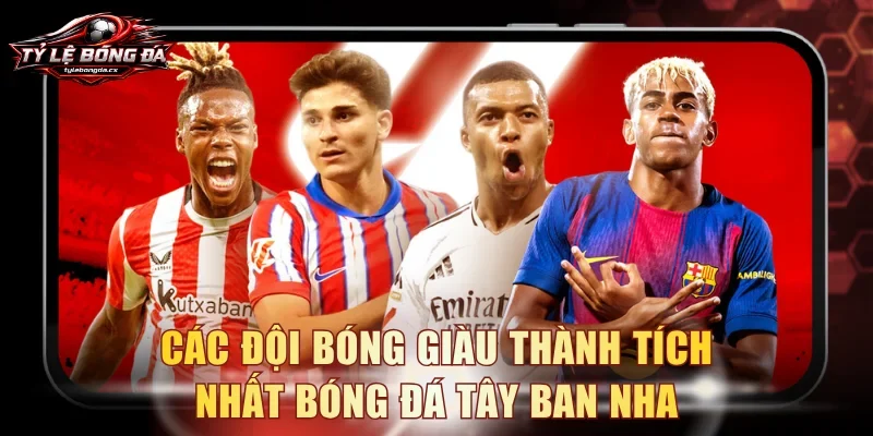 Các đội bóng giàu thành tích nhất bóng đá Tây Ban Nha